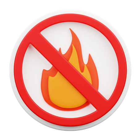 火事ではない  3D Icon