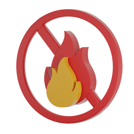 No Fire  3D Icon