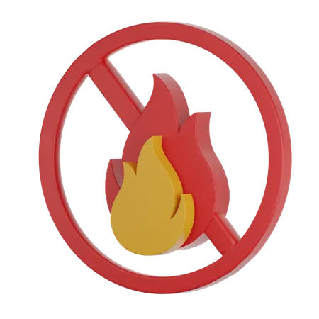 No Fire  3D Icon