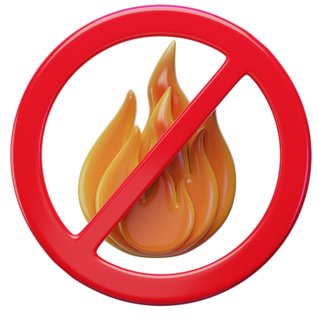 No Fire  3D Icon