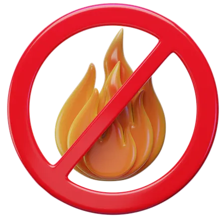 No Fire  3D Icon