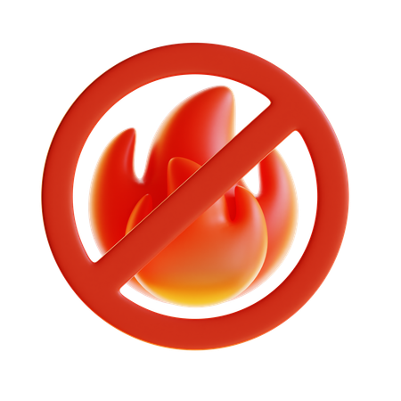 No Fire  3D Icon