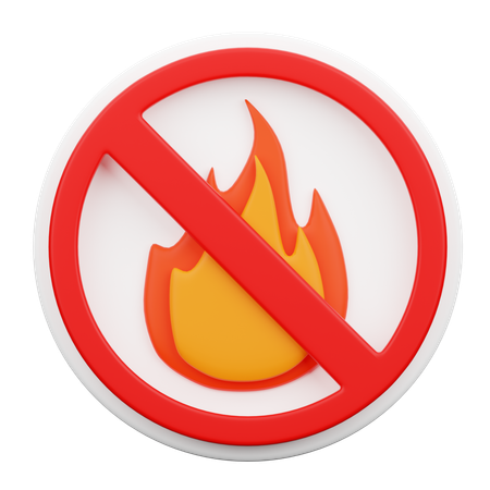 No Fire  3D Icon