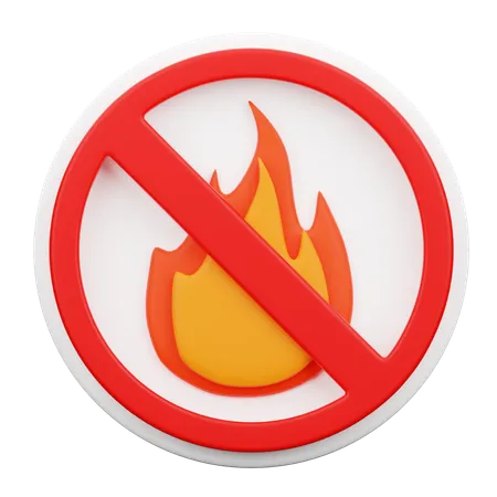 No Fire  3D Icon