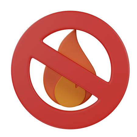 No fire  3D Icon