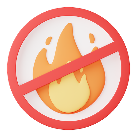 No fire  3D Icon