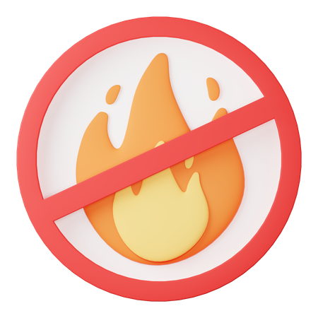 No fire  3D Icon