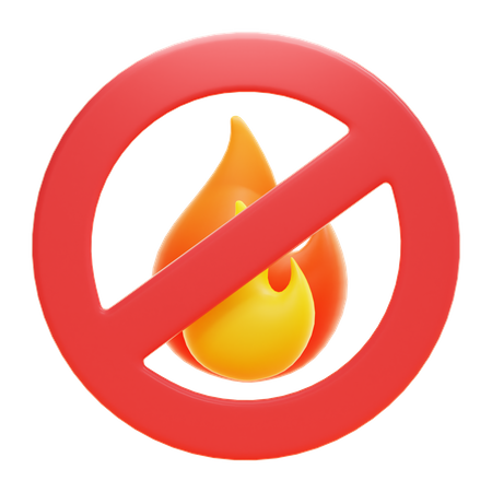 NO FIRE  3D Icon