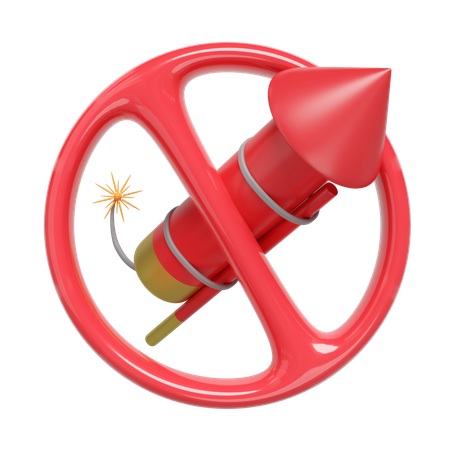 No Fireworks  3D Icon