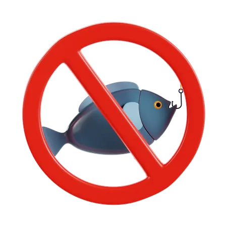 No Fishing  3D Icon