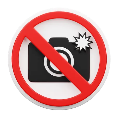 No Flash Photography  3D Icon