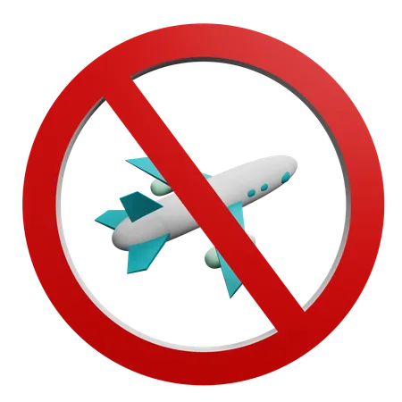 No Flight  3D Icon