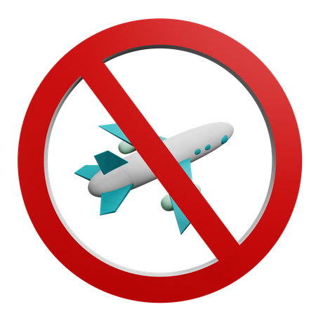 No Flight  3D Icon