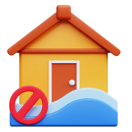 No Flooding  3D Icon