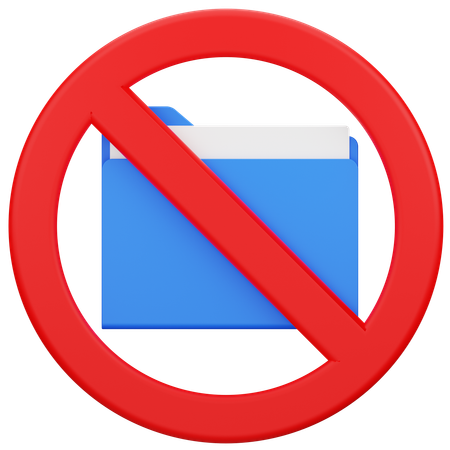 No Folder  3D Icon