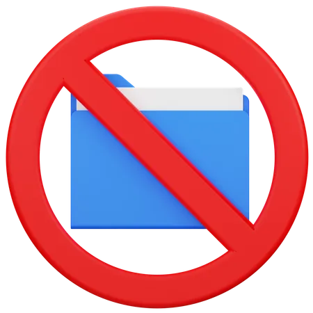 No Folder  3D Icon