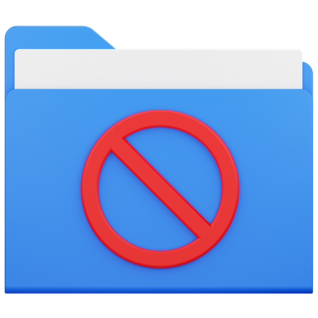 No Folder  3D Icon