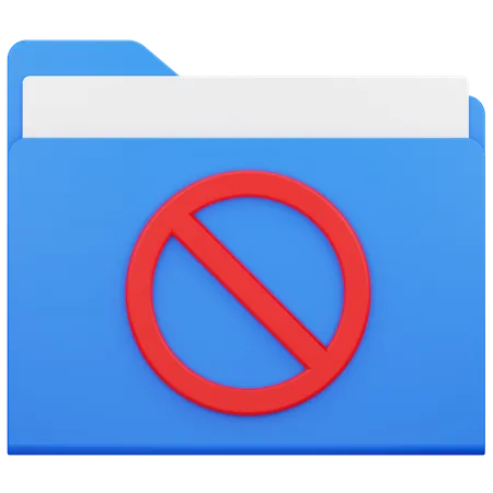 No Folder  3D Icon