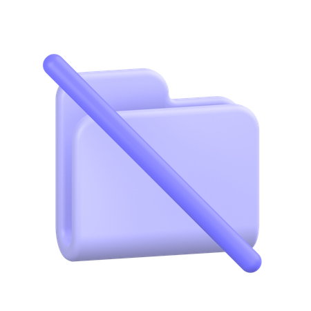 No Folder  3D Icon