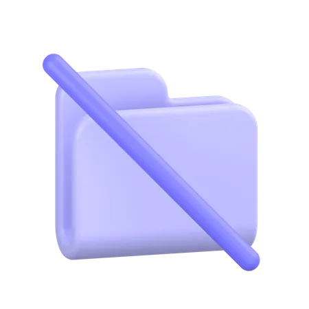 No Folder  3D Icon