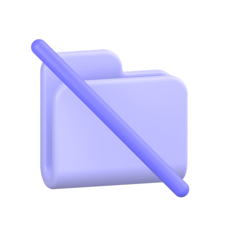 No Folder  3D Icon