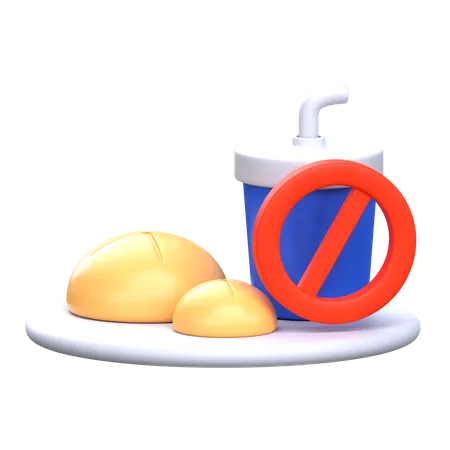 No Food 3 D Museum Icon 3D Icon