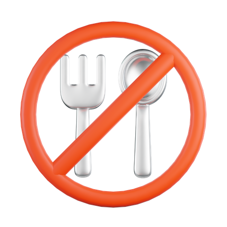No Food 3D Icon