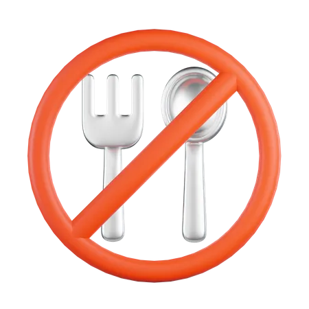 No Food 3D Icon