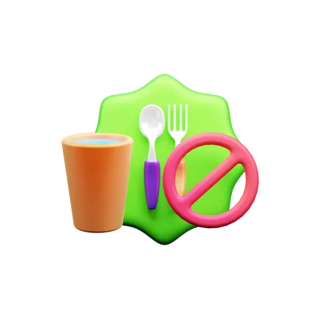 No Food  3D Icon