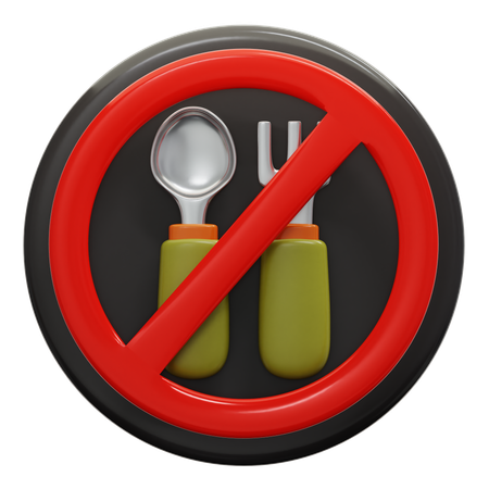 No Food  3D Icon