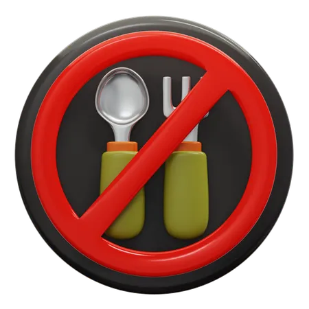 No Food  3D Icon