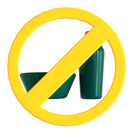 No Food  3D Icon