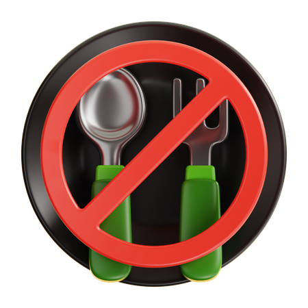 No Food  3D Icon