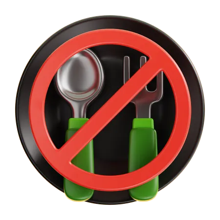 No Food  3D Icon