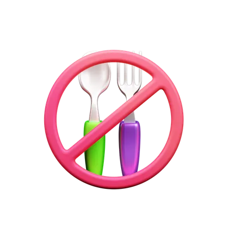 No Food  3D Icon