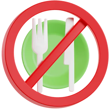 No Food  3D Icon