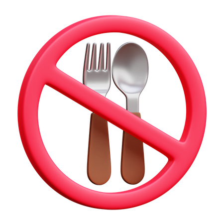 No Food  3D Icon