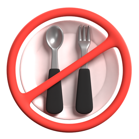 No Food  3D Icon