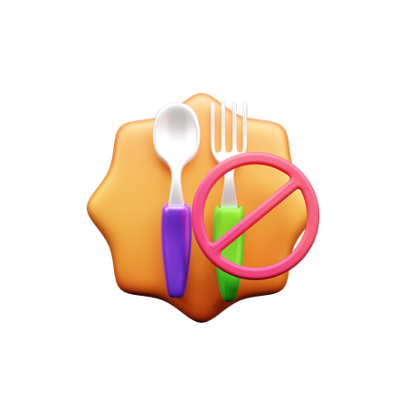 No Food  3D Icon