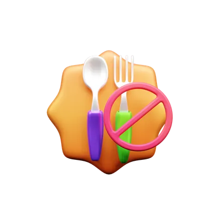 No Food  3D Icon