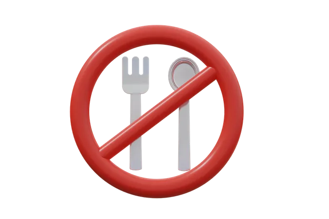 No Food  3D Icon