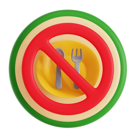 No Food  3D Icon