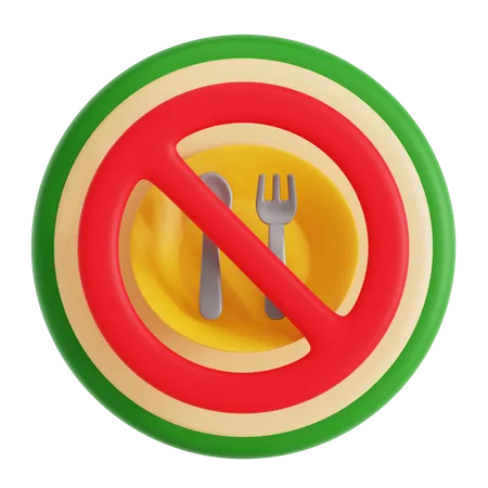 No Food  3D Icon