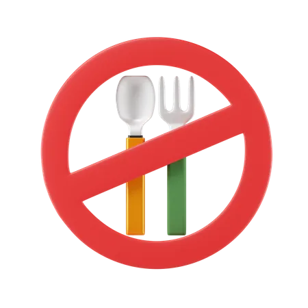 No Food  3D Icon