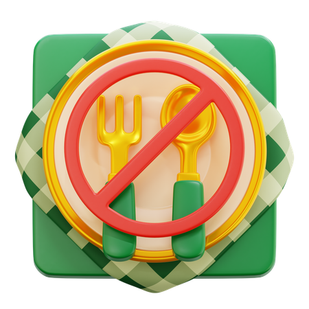 No Food  3D Icon