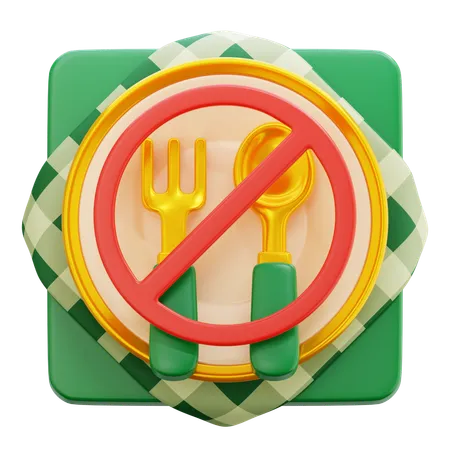 No Food  3D Icon