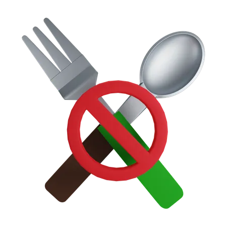 No Food  3D Icon