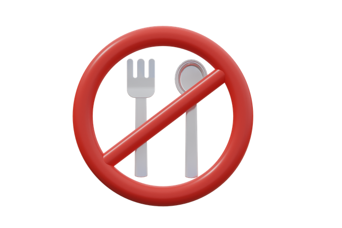 No Food  3D Icon