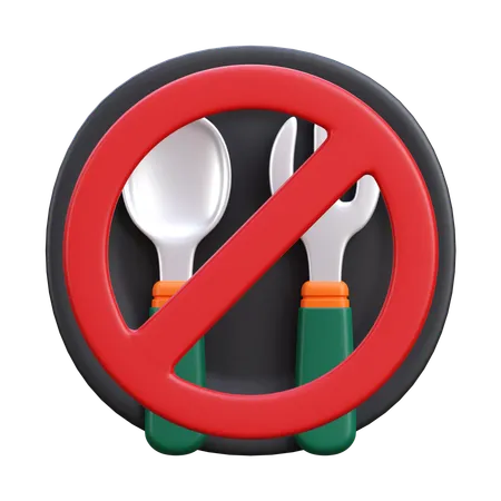 No Food  3D Icon