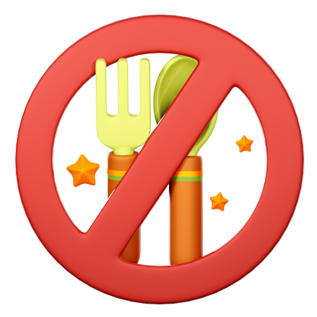 No Food  3D Icon